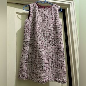Crewcuts Tweed Sleeveless Dress - Pink and White